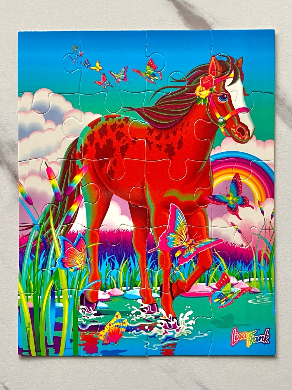 VTG Lisa Frank Rainbow Chaser Puzzle Note